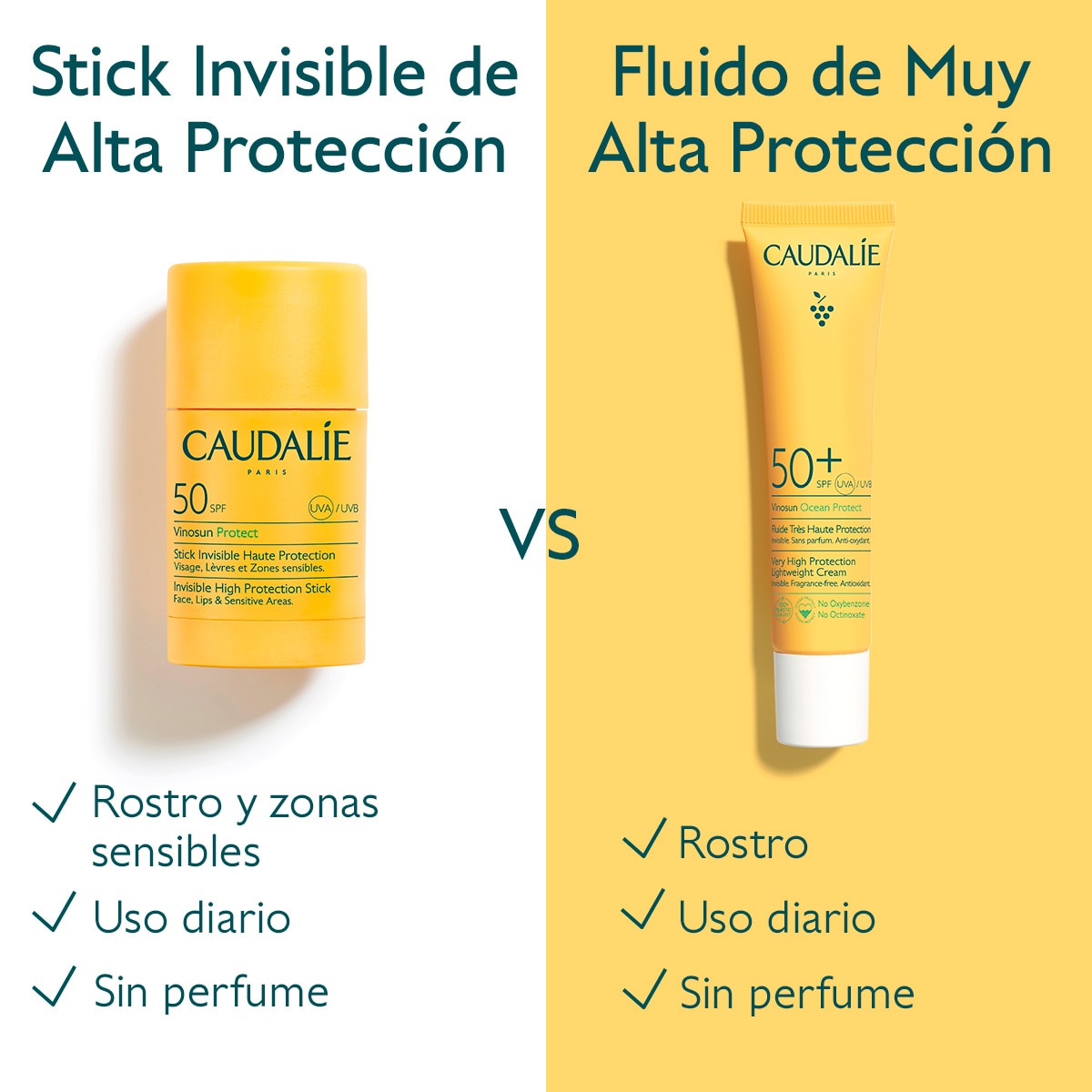 VINOSUN STICK SOLAIRE INVISIBLE SPF50 (STICK INVISIBLE DE ALTA PROTECCIÓN SPF50)